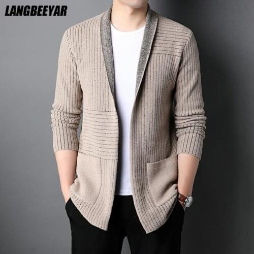 LANGBEEYAR Men's Cardigans