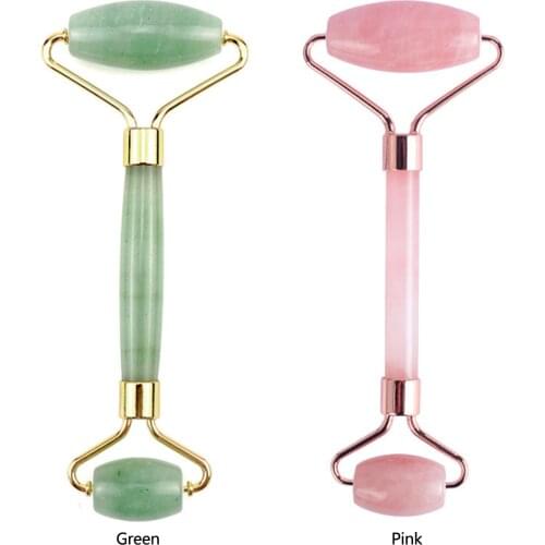 Beauty Natural Jade Roller Face Massager Dual-sided Roller Anti-aging Anti-wrinkle Promote Blood Circulation
