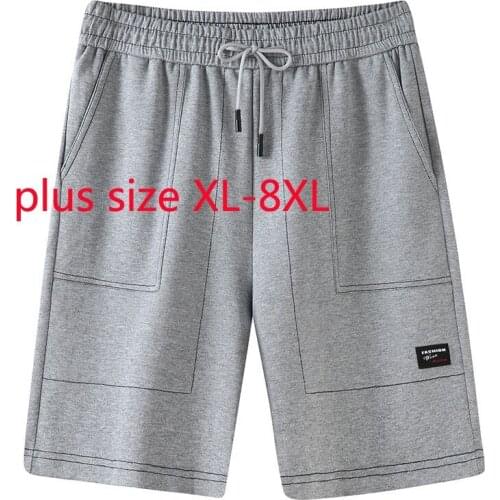 New Arrival Fashion Super Large Summer Men Knitted Shorts Casual Elastic Waist Loose Plus Size XL 2XL 3XL 4XL 5XL 6XL 7XL 8XL