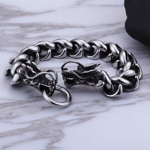 New leading jewelry bracelet Italian stainless steel bracelet domineering wrist bracelet
