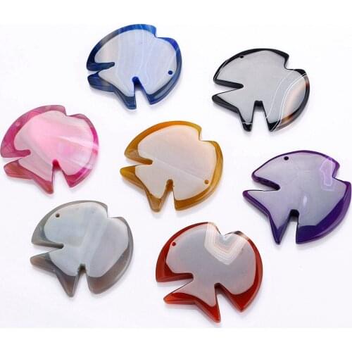 Delicate Natural Stone Bead Necklace Pendant Fashion Beautiful Sweater Chain Fish for Jewelry Making DIY Necklace Accessories