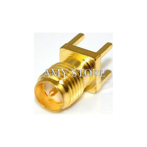 PCB mount RP SMA female plug straight connector adapter