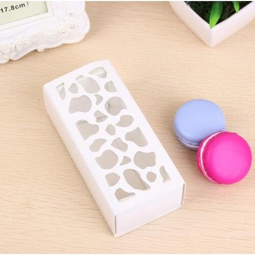 Hollow Macaron Box Cupcake Container Valentine Wedding Chocolate Package Macaron Paper Cake Boxes LX7380