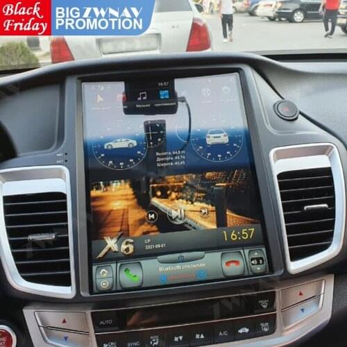 Tesla Screen Android Radio Receiver For Honda Accord 2013 2014 2015 2016 2017 2018 GPS Auto Audio Stereo Video Player Head Unit