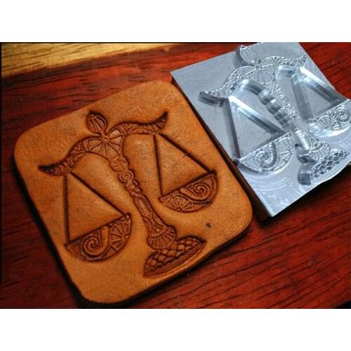 Leather special - 12 constellation pattern series- libra mold Hand-work leather working tools carving punches stamp craft