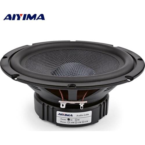 AIYIMA 6.5 Inch Glass Fiber Midrange Bass Speakers 4 8 Ohm 40W Hifi Woofer Audio Loudspeaker Bookshelf Multimedia Home Theater