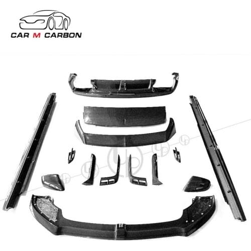 Dry carbon fiber car parts W12 Body kit for Bentley bentayga 15-19y front lip rear diffuser side skirts rear spoiler