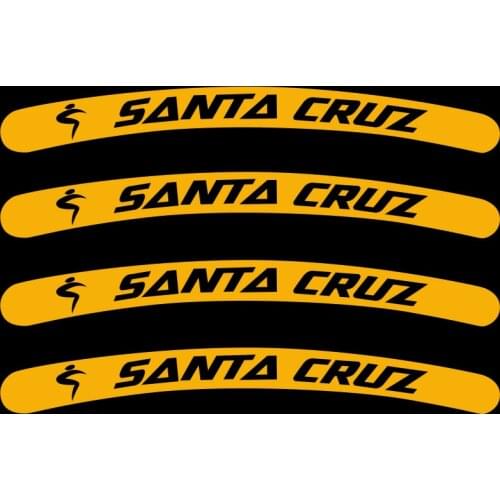 Reflective silver for santa cruz sticker kit vinyl stickers bike bicycle mountain Rims Alloy Tuning Rim Wheel Decal Sticker
