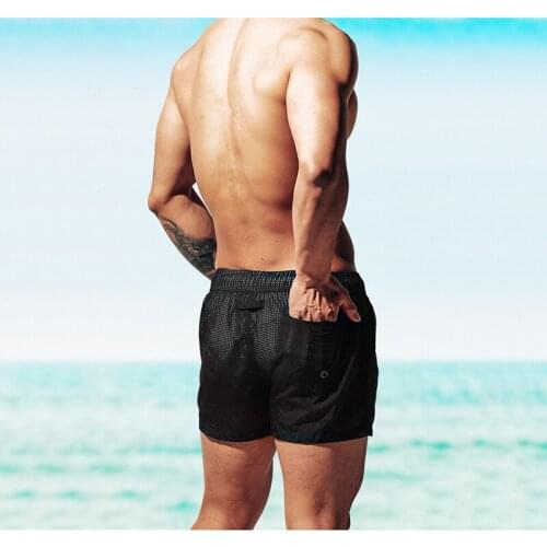 Loose Beach Pants Swim Trunks Casual 3XL Mens Mesh Swimwear 2021 Hot Swimming Men Briefs Breathable Surf Board Shorts Erkek Mayo