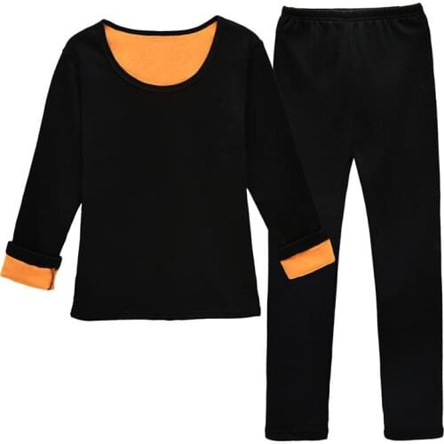 Womens Winter Thermal Underwear 2021 Autumn New Plush Thickened Shirt Tops Warm Pant Two Piece Set Female Blouses Women Clothes