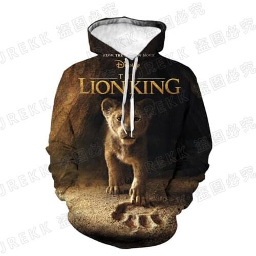 Cool The Lion King Hoodies Men Women Children Fashion 3D Printed Sweatshirts Streetwear Boy Girl Kids Pullover Coat