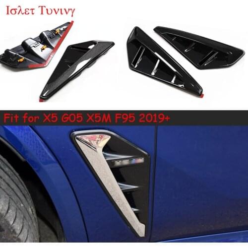 Carbon Fiber X5 G05 X5M F95 Vent fender for BMW X5 G05 X5M F95 Replacement Side Bumper Trims 2019 2020+ with Emblem