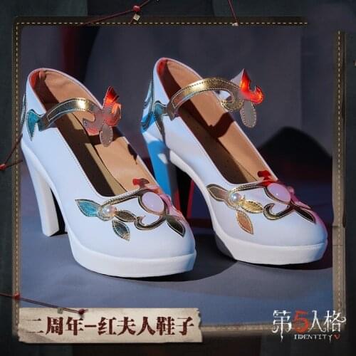 Hot Game Identity V Cosplay Shoes Bloody Queen Mary Cos Women Bella Donna Cosplay Red Lady 2nd Anniversary Anime Shoe High Heels