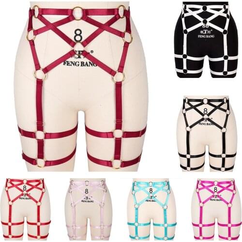 Women Body Harness Sexy Lingerie Leg Waist Strappy Black Red Underwear Garter Belt Elastic Panties Temptation Honeymoon Gift
