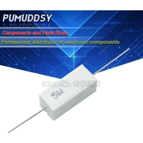 10PCS 5W 0.22ohm Cement resistance 0.22R 0.22ohm