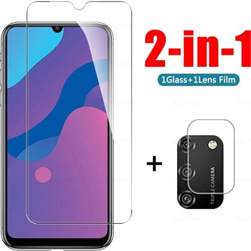 2-in-1 Protective Tempered Glass On The For Honor 8c 8s Screen Protector For Honor 9 Lite 9x lite 9a Camera Protective Lens Film