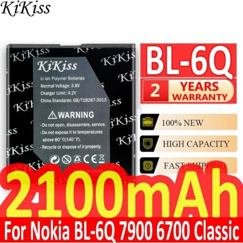 2100mAh kikiss BL-6Q Battery for Nokia 6700C 6700 E51i N81 E51