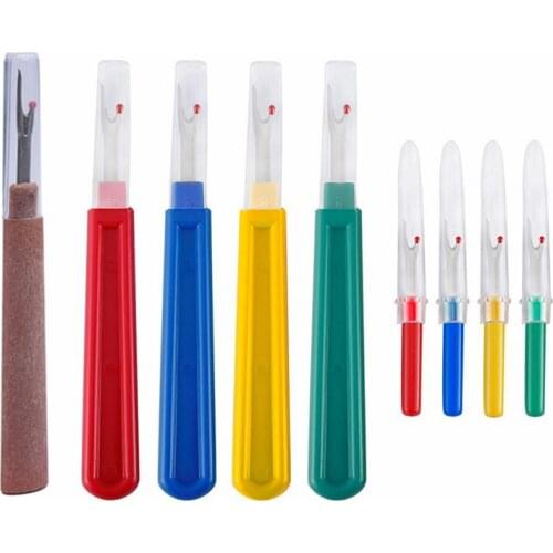 9pcs Thread Cutter Seam Ripper Stitch Unpicker Sewing Tool Plastic Handle Craft Tool Sewing Accessories (4 Small 5 Large) YJ260