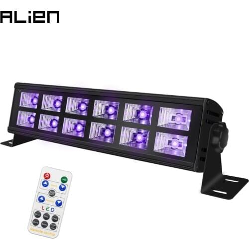 ALIEN 12 LED Disco UV Violet Black Lights DJ Disco Stage Lighting Effect UV Party Holiday Wedding Bar Culb Wall Washer Backlight