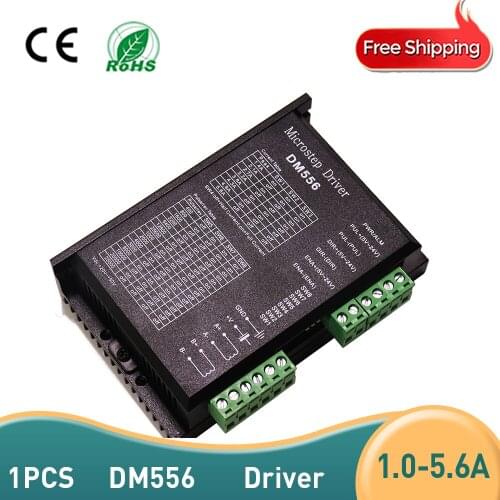 Free shippin DM556 driver2 phase 5.6A for 57 86 stepper motor NEMA17 NEMA23 NEMA34 Stepper Motor ControllerDigital Stepper motor