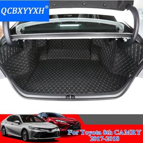 For Toyota 8th Camry 2017-Present Car Trunk Mat Leather Tray Carpet Cargo Liner Custom Auto Trunk Mat Carpet Internal Mats