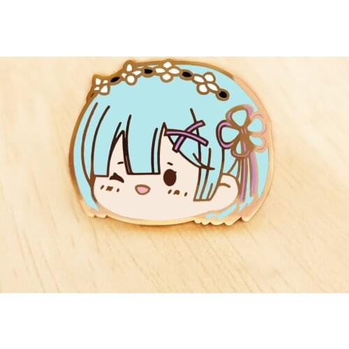 Anime Re:Zero Rem Hard Enamel Pin Kawaii Cartoon Maid Girl Medal Brooch Accessories Cute Unique Lapel Backpack Pins Jewelry Gift