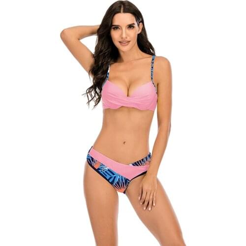 Floral Wrap Bikini Sets Women Sexy Thong 2 Piece Sets Womens Printed Swimsuits 2021 New Girl Beach Bathing Suits Swimwear