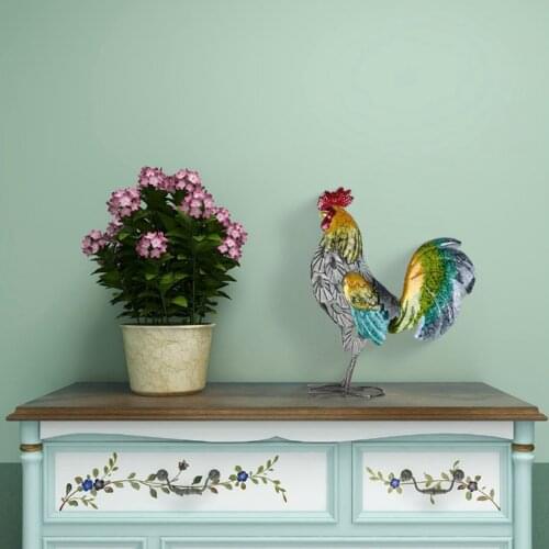 Colorful Painted Metal Statue erel Art Home Garden Decoration