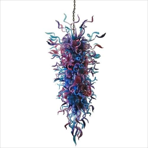 Murano Glass Chandeliers European Style Handmade Blown Galss Hanging Chain Chandelier