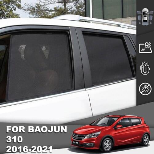 Magnetic Car Sunshade Front Windshield Door Mesh Frame Curtain For BAOJUN 310 2016-2021 Vehicle Interior Side Window Sun Visor