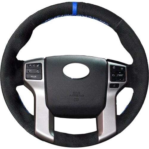Alcantara Material Suede Leather Car Steering Wheel Cover for Toyota Land Cruiser Prado 2010-2015 Tundra Tacoma 4Runner