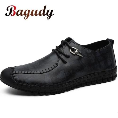 Classic Comfortable Men Casual Shoes Split Leather Loafers High quality Brand Men Moccasins Flats Driving Shoes Plus Size 38-48