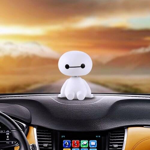 Cartoon Baymax Robot Car Ornaments Interior Accessories Shaking Head Big Hero Doll Toys Car Decoration Accessories Anime Doll