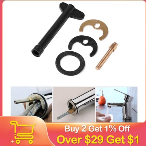 Tap Faucet Fixing Fitting Kit Bolt Washer Wrench Plate Kitchen Basin Tool Plastic Hexagonal Wrench for Repairing Faucets