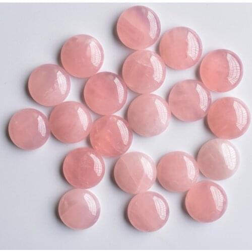 Wholesale 30pcs/lot fashion good quality natural stone pink round cab cabochon 18mm beads for jewelry making free shipping