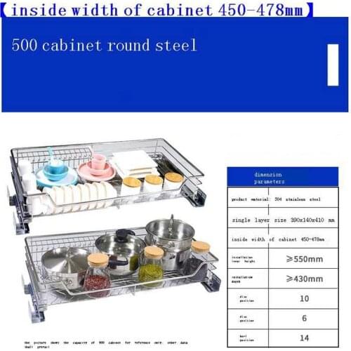 Cupboard Storage Organizador Cocina Cestas Para Colgar En La Ducha Stainless Steel Cuisine Rack Organizer Kitchen Cabinet Basket