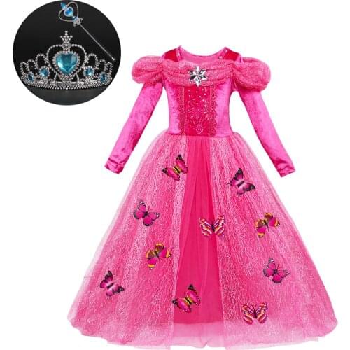 Autumn Cotton Vintage Fancy Kids Full Sleeve Clothes Holiday Party Little Girls Princess Costume Long Sleeve Dress for Girl Kids