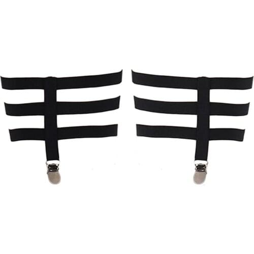 Pastel Goth Garters Black Sexy Lingerie Body Harness Woman Wedding Suspender Garter Belt Edgy Bondage Leg Harness