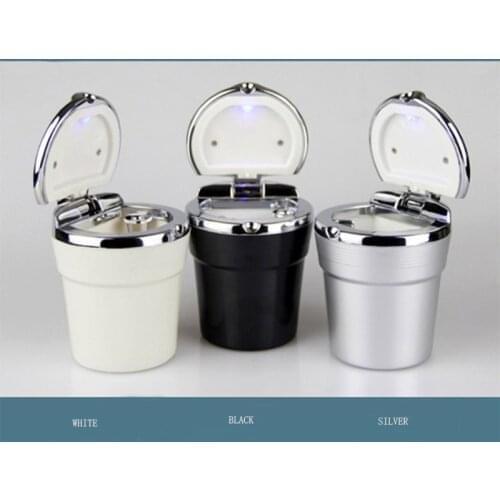 Ashtray Car Accessories Portable LED Light Cars Ashtray Universal Cigarette Cylinder Holder Cars Styling 2021