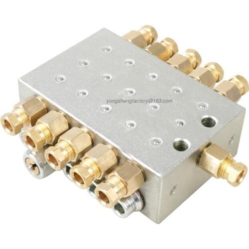 Progressive feeder block Resistance grease distributor SSV 2-16 outlets lubrication separator valve lubricant divider