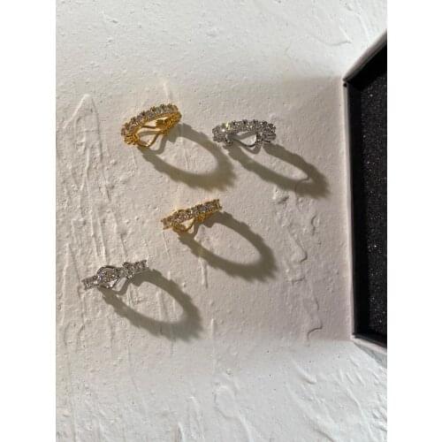 RISPADA EH32061-K2 rhinestone overflash earrings clip