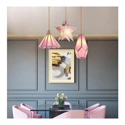 Nordic Creative Glass Chandelier Simple Romantic Dining Room Bedroom Lighting Childrens Room Bedside Led Lamp