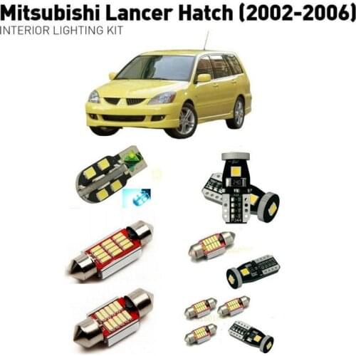 Led interior lights For mitsubishi lancer hatch 2002-2006 6pc Led Lights For Cars lighting kit automotive bulbs Canbus