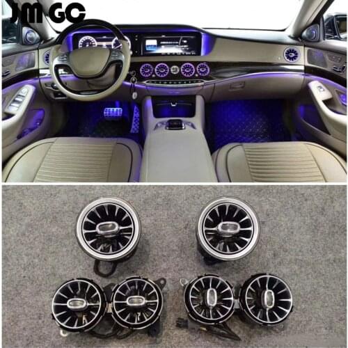 LED Ambient Light Suitable for Mercedes-Benz W222 S-Class Turbine Vent Luminous Air Conditioning Vent 64 Color/7 Color Vent