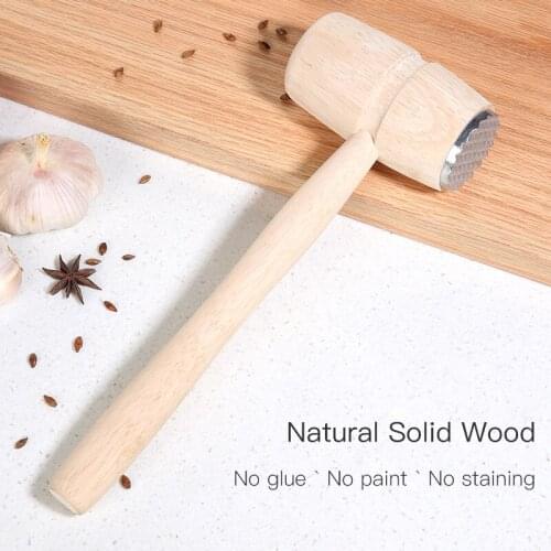 YUSOTAN meat tenderizer pounders with Aluminium needles smooth without burrs kitchen tools meet hammer with solid wood handle