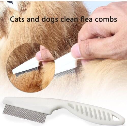 Comfortable Cats Dogs Pet Stainless Steel Removal Flea Comb Hair Deworming Brush Short Long Hair Comb Cleaning Tool