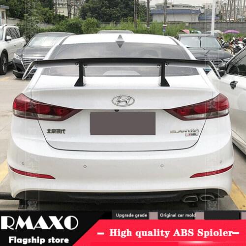 For Hyundai ELANTRA Sedan Universal TF Spoiler 2018-2020 Avante Spoiler ABS plastic Material Car Rear Wing Color Rear Spoiler