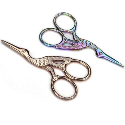 1PCS Durable Stainless Steel Retro Scissors Makeup Embroidery Nail Scissors Toe Horny Scissors Beauty Makeup Sewing Tools