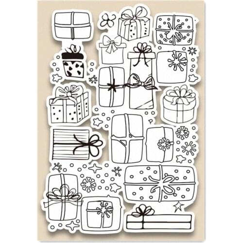 11*16CM Gift Box Transparent Clear Stamp Silicone Stamp/Seal DIY Scrapbooking/Photo Album Easter Stamp Sheets Bulk Deals