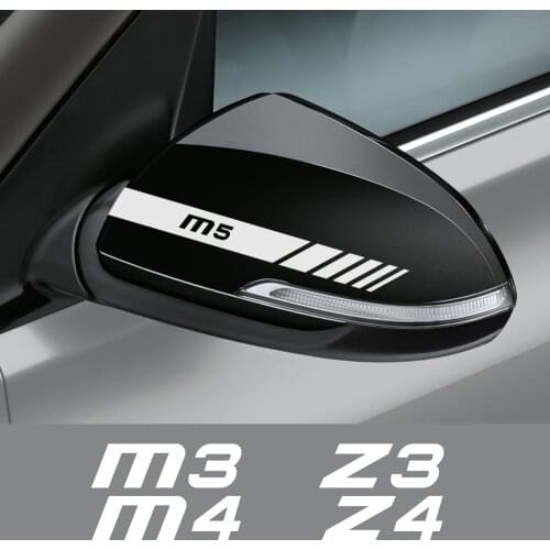 2PCS Car Rearview Mirror Sticker For BMW M1 Homage 40i M2 F87 M3 E90 E92 M4 M5 M6 Z1 Z3 E36 Z4 E89 Z8 E52 Auto Accessories